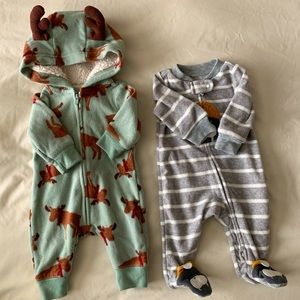 Carter’s newborn fleece pajamas